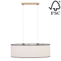 Hanglamp aan een koord BOHO 2xE27/40W/230V eiken - FSC-gecertificeerd