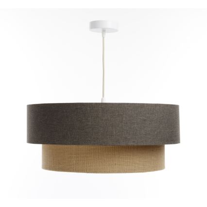 Hanglamp aan een koord BOHO TRINITI 1xE27/60W/230V grijs/beige