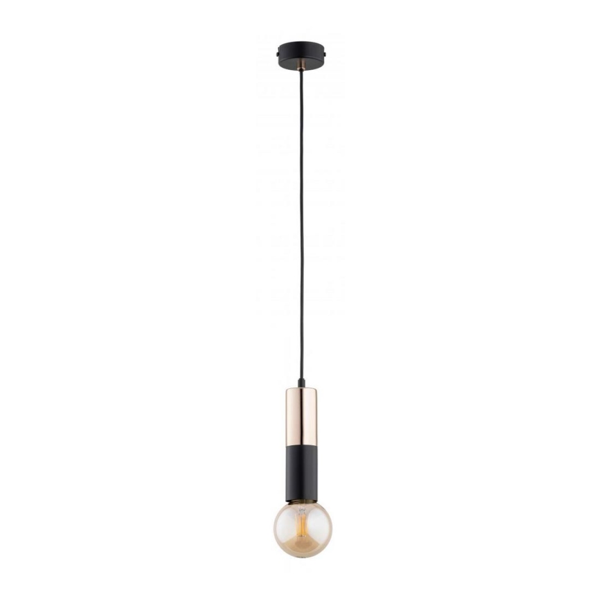 Hanglamp aan een koord BOLID 1xE27/60W/230V gouden/zwart