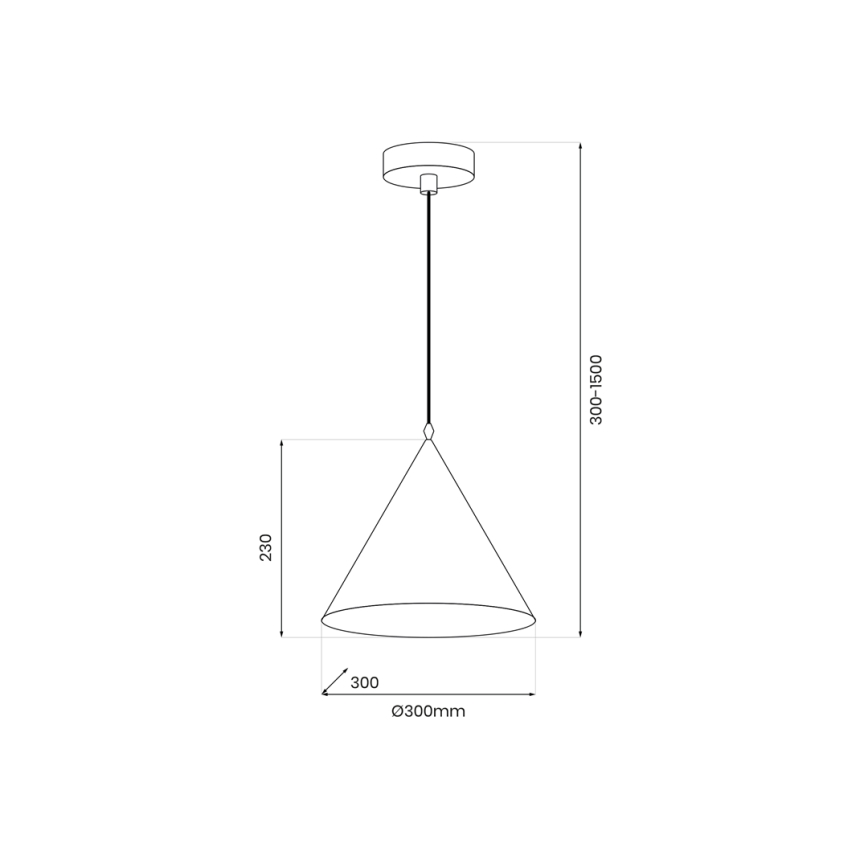 Hanglamp aan een koord BOSCO 1xE27/15W/230V bruin