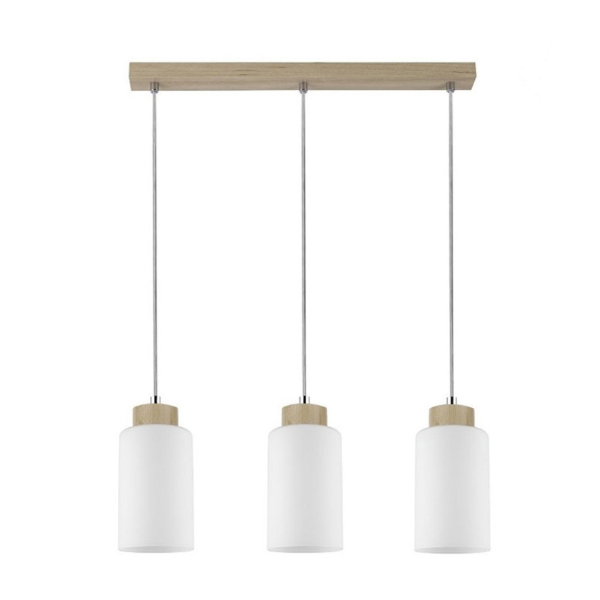 Hanglamp aan een koord BOSCO 3xE27/60W/230V Berk