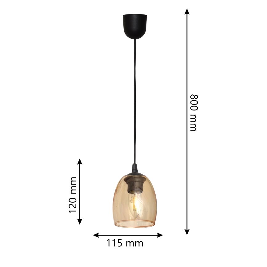 Hanglamp aan een koord BRILLANT 1xE27/15W/230V beige