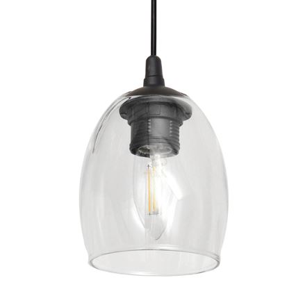 Hanglamp aan een koord BRILLANT 1xE27/15W/230V doorzichtig