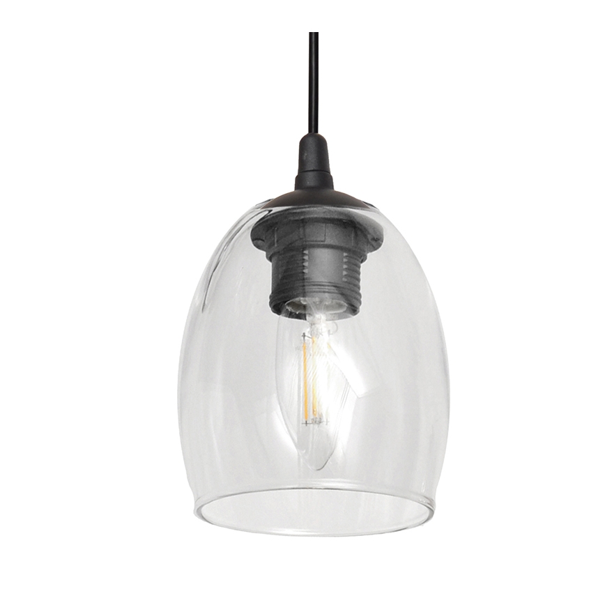 Hanglamp aan een koord BRILLANT 1xE27/15W/230V doorzichtig