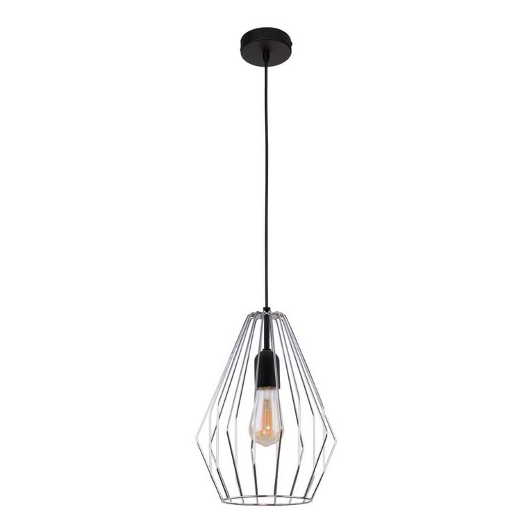 Hanglamp aan een koord BRYLANT 1xE27/60W/230V glanzend chroom