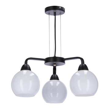 Hanglamp aan een koord CALDERA 3xE27/60W/230V zwart