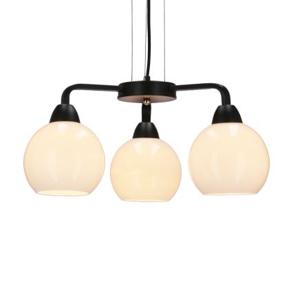 Hanglamp aan een koord CALDERA 3xE27/60W/230V zwart