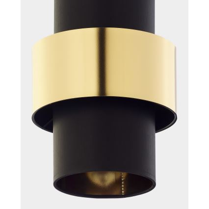 Hanglamp aan een koord CALISTO 1xE27/15W/230V goud/zwart