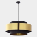 Hanglamp aan een koord CALISTO 1xE27/25W/230V goud/zwart