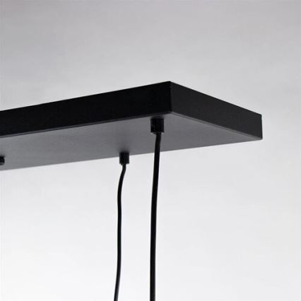 Hanglamp aan een koord CALYPSO 4xGU10/60W/230V + 4xE27/60W zwart/goud
