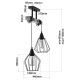 Hanglamp aan een koord CAMEROON 2xE27/60W/230V zwart/hout