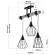 Hanglamp aan een koord CAMEROON 3xE27/60W/230V zwart/hout