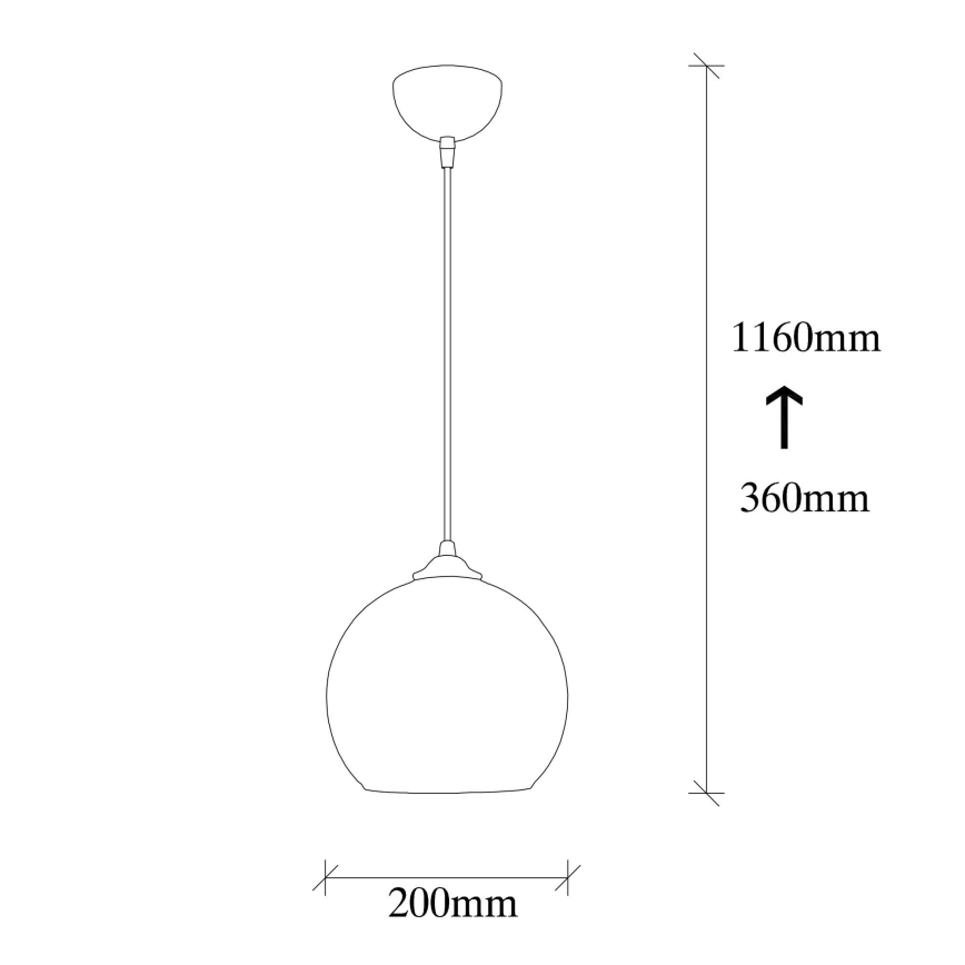 Hanglamp aan een koord CAMINI 1xE27/40W/230V
