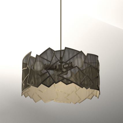 Hanglamp aan een koord CAMO 3xE27/15W/230V goud