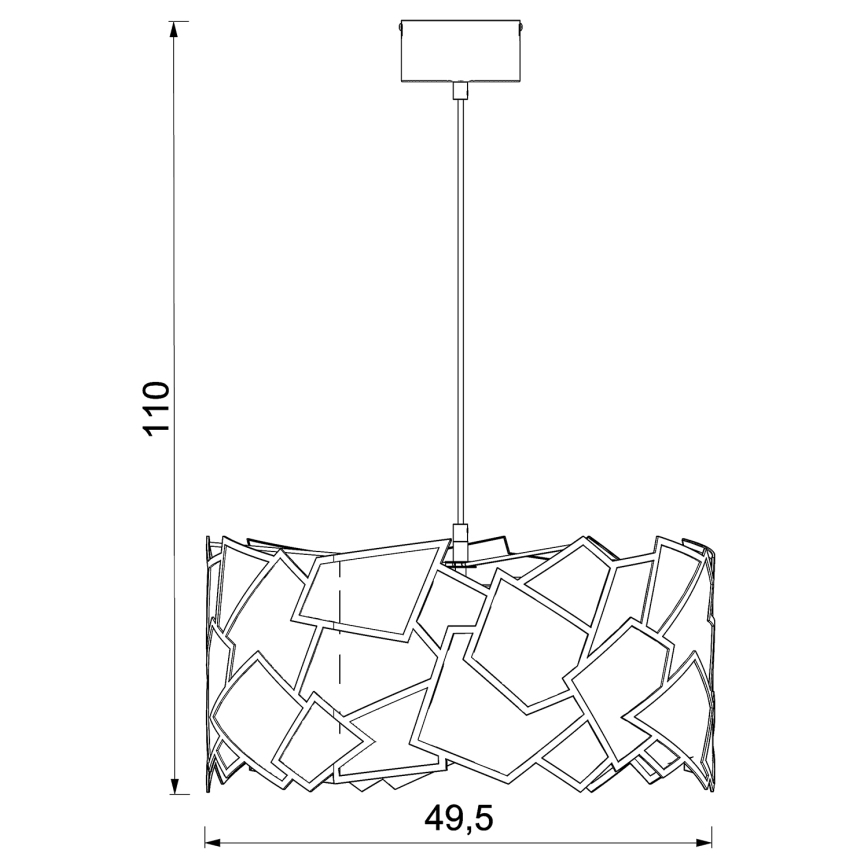 Hanglamp aan een koord CAMO 3xE27/15W/230V goud