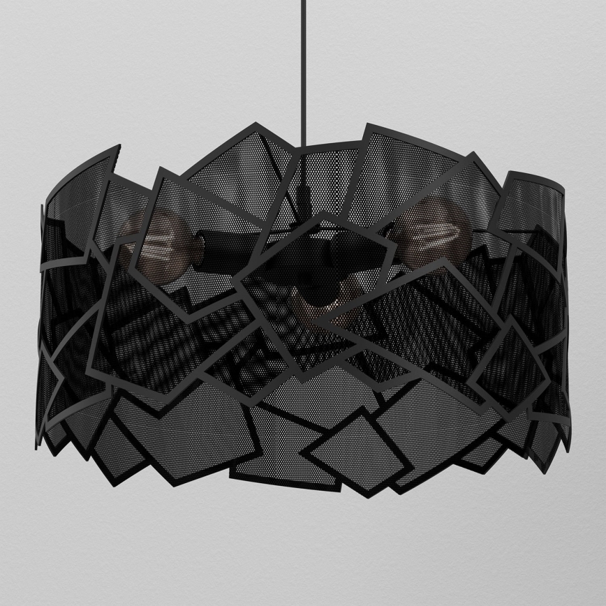 Hanglamp aan een koord CAMO 3xE27/15W/230V zwart
