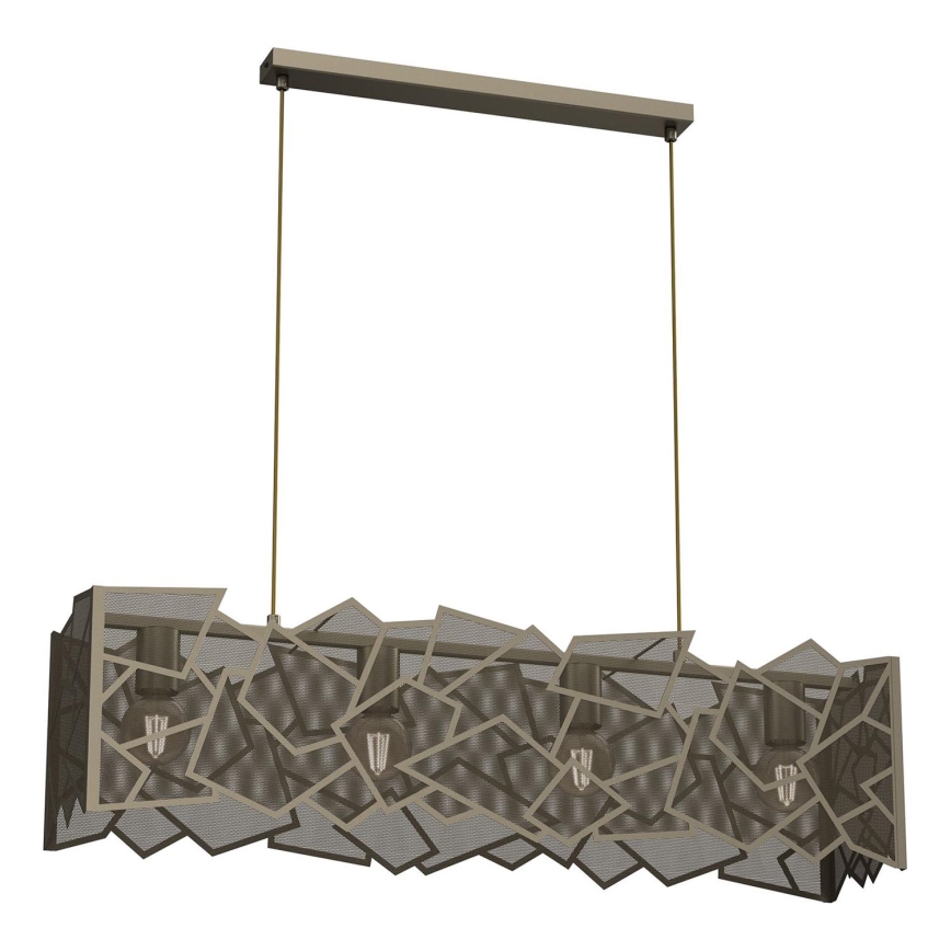 Hanglamp aan een koord CAMO 4xE27/15W/230V goud