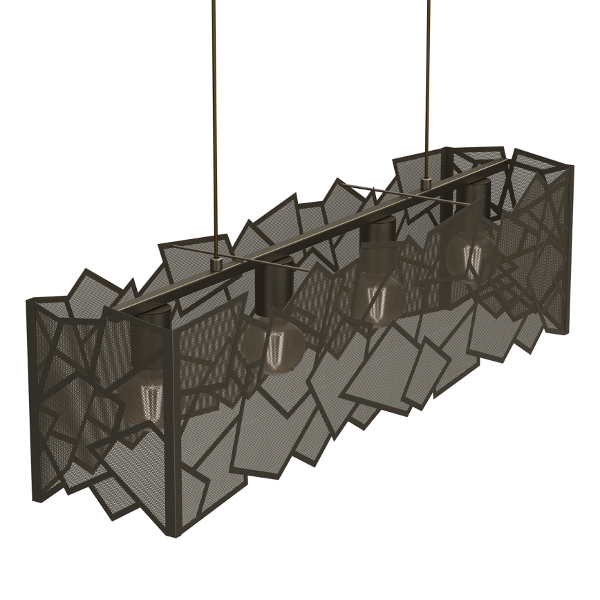 Hanglamp aan een koord CAMO 4xE27/15W/230V goud