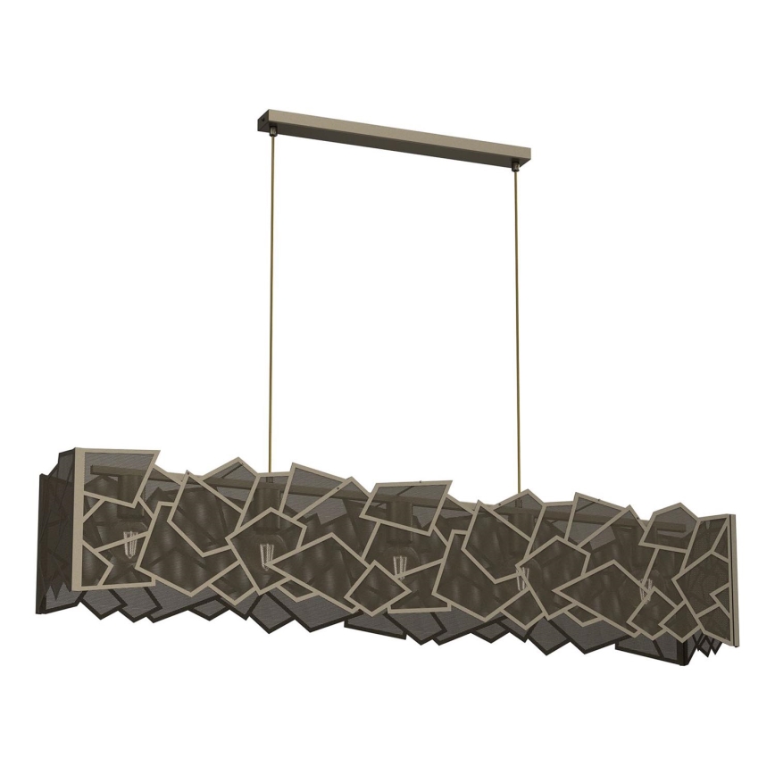 Hanglamp aan een koord CAMO 5xE27/15W/230V goud