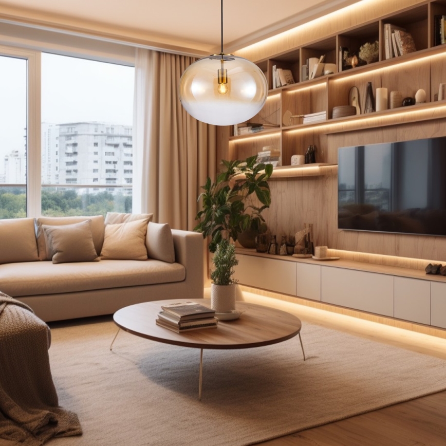Hanglamp aan een koord CAMPANIA 1xE27/60W/230V goud