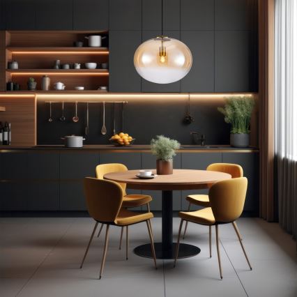 Hanglamp aan een koord CAMPANIA 1xE27/60W/230V goud