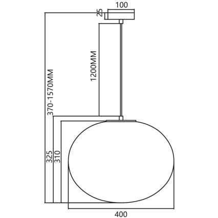 Hanglamp aan een koord CAMPANIA 1xE27/60W/230V zwart