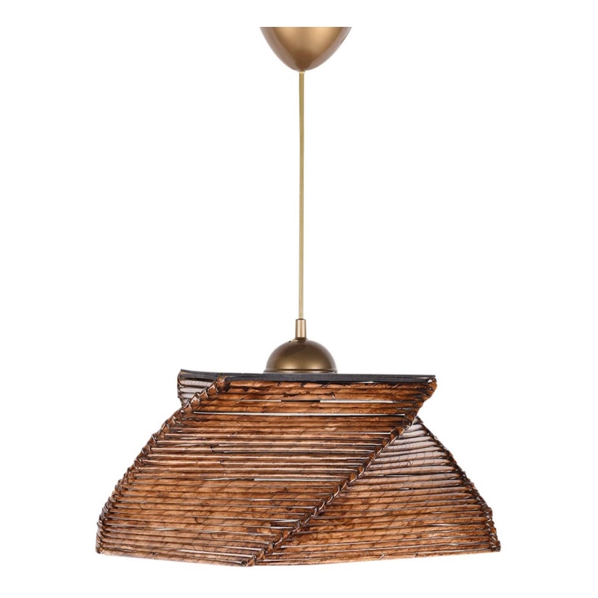 Hanglamp aan een koord CARRE 1xE27/60W/230V bruin