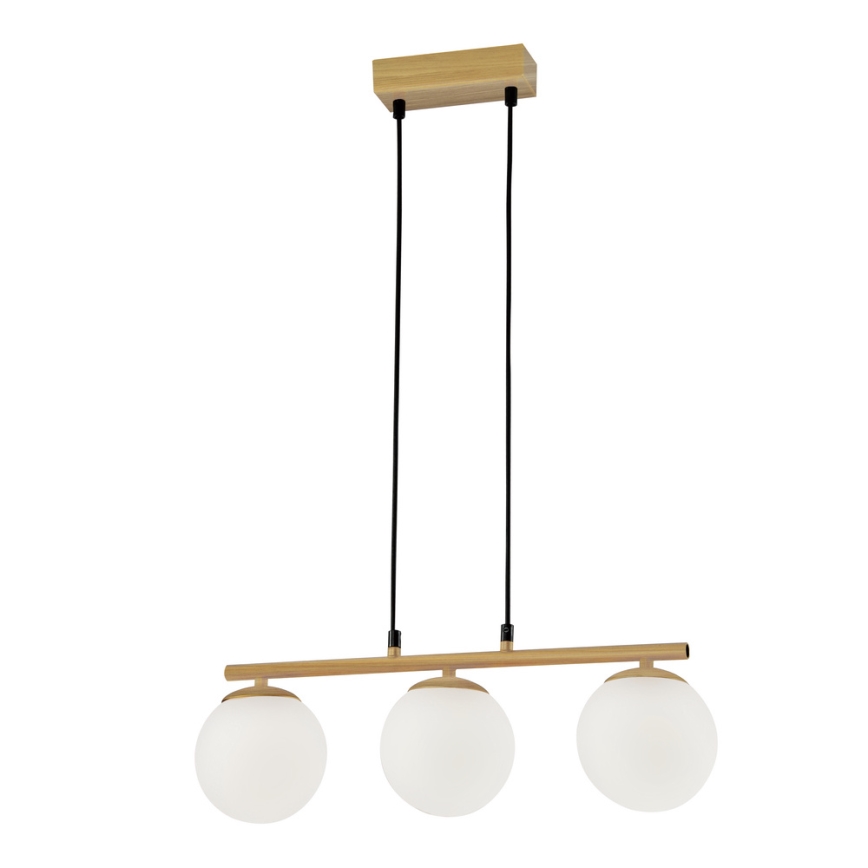 Hanglamp aan een koord CARRINE 3xE14/40W/230V bruin