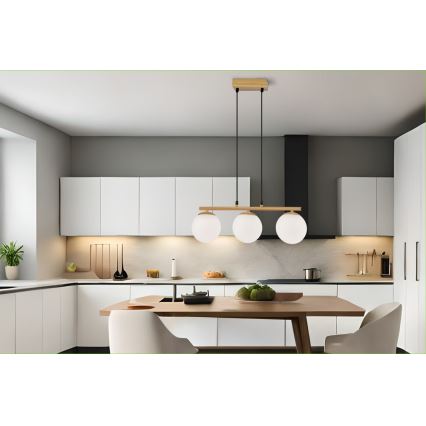 Hanglamp aan een koord CARRINE 4xE14/40W/230V bruin