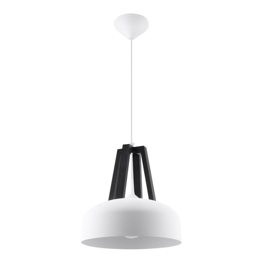 Hanglamp aan een koord CASCO 1xE27/60W/230V diameter 30 cm Berk/beuken