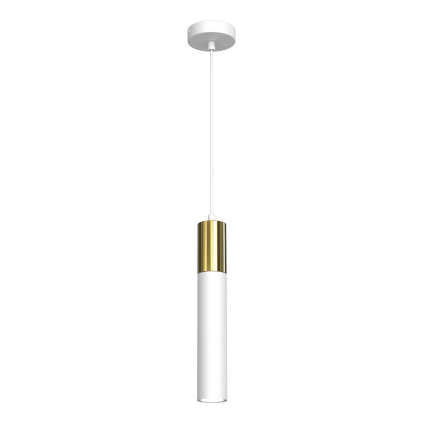 Hanglamp aan een koord CASSA 1xGU10/8W/230V wit/gouden