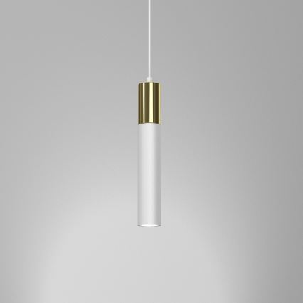 Hanglamp aan een koord CASSA 1xGU10/8W/230V wit/gouden