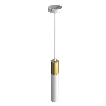 Hanglamp aan een koord CASSA 1xGU10/8W/230V wit/gouden