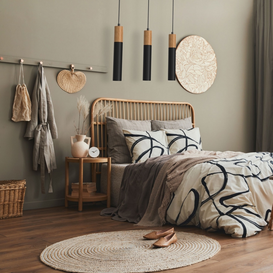 Hanglamp aan een koord CASSA 3xGU10/60W/230V zwart