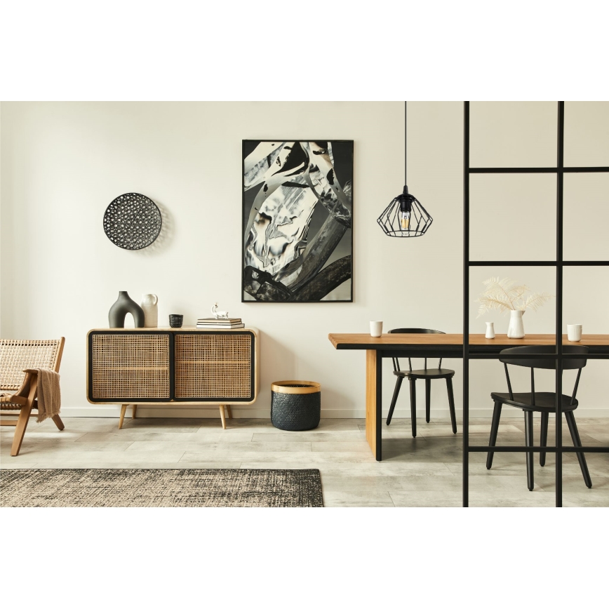 Hanglamp aan een koord CEED 1xE27/60W/230V zwart