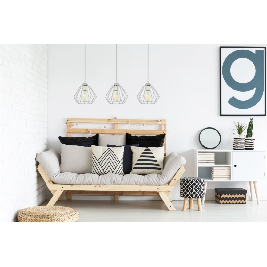 Hanglamp aan een koord CEED 3xE27/60W/230V grijs