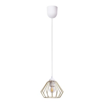 Hanglamp aan een koord CEED GOLD 1xE27/60W/230V diameter 17,5 cm wit/goud