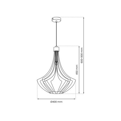 Hanglamp aan een koord CESTA 1xE27/60W/230V groen