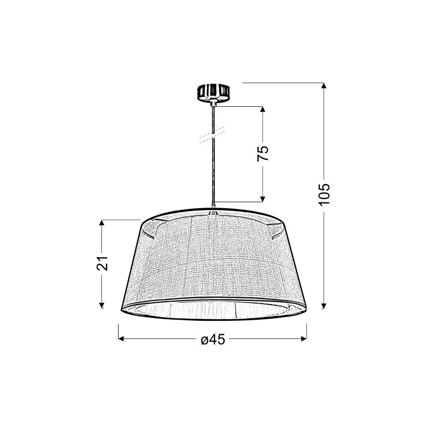 Hanglamp aan een koord CHARLIE 1xE27/60W/230V beige