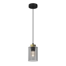 Hanglamp aan een koord CHIC 1xE27/60W/230V zwart/grijs