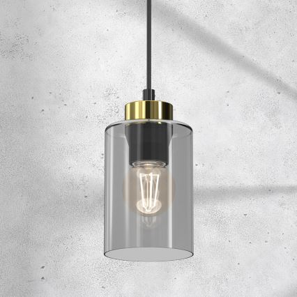 Hanglamp aan een koord CHIC 1xE27/60W/230V zwart/grijs