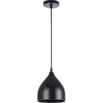 Hanglamp aan een koord COMO 1xE27/60W/230V diameter 17 cm zwart