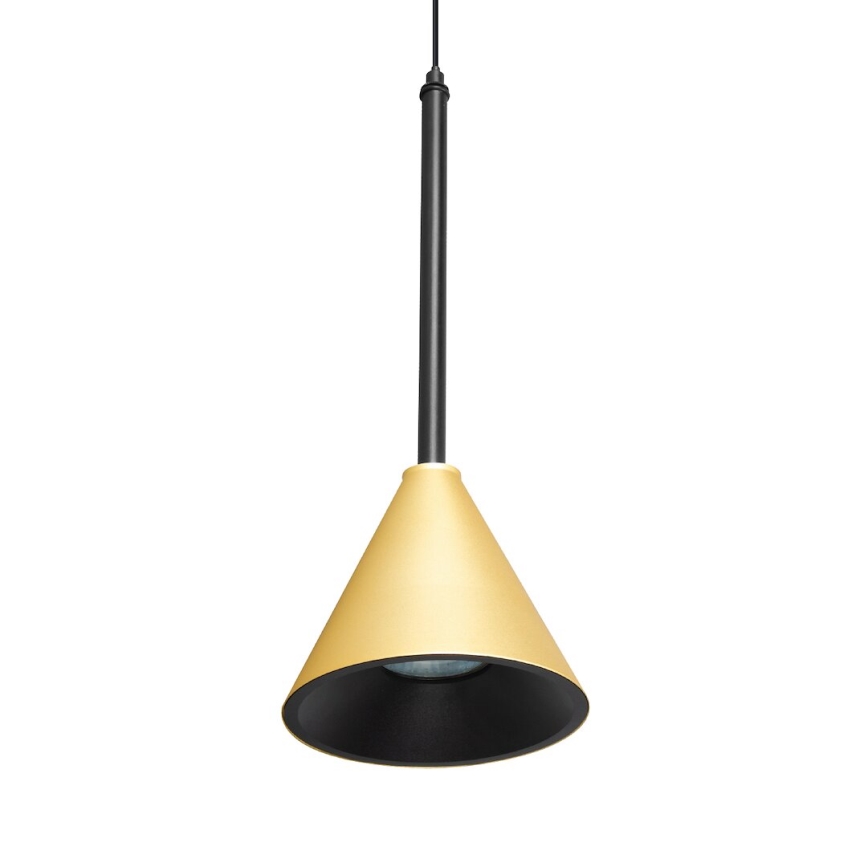 Hanglamp aan een koord CONE 1xGU10/10W/230V goud/zwart
