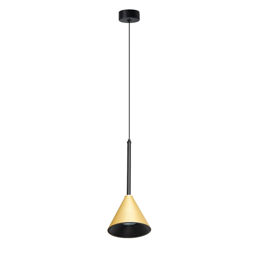 Hanglamp aan een koord CONE 1xGU10/10W/230V goud/zwart