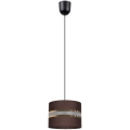Hanglamp aan een koord CORAL 1xE27/60W/230V d. 20 cm bruin