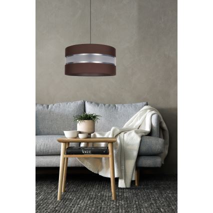 Hanglamp aan een koord CORAL 1xE27/60W/230V d. 40 cm bruin