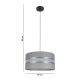 Hanglamp aan een koord CORAL 1xE27/60W/230V d. 40 cm grijs