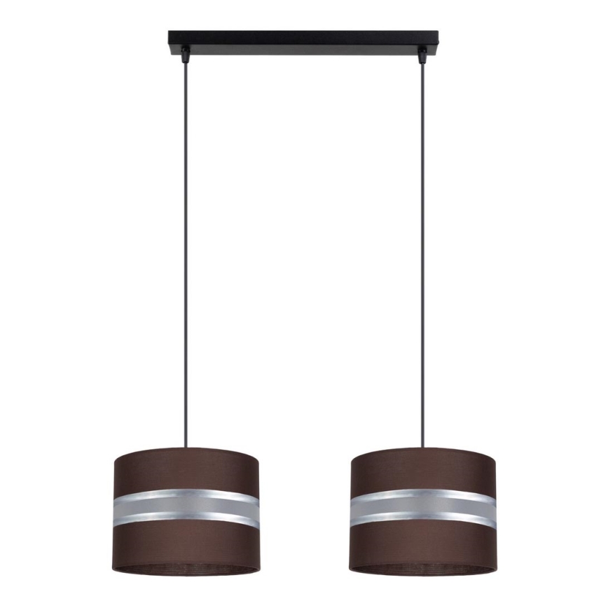 Hanglamp aan een koord CORAL 2xE27/60W/230V bruin