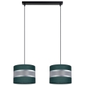 Hanglamp aan een koord CORAL 2xE27/60W/230V groen