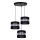 Hanglamp aan een koord CORAL 3xE27/60W/230V zwart/mat chroom diameter 45 cm
